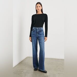 Rails The Getty Wide Leg Denim Jeans in Moonlit Ocean Blue Dark Wash Size 28.